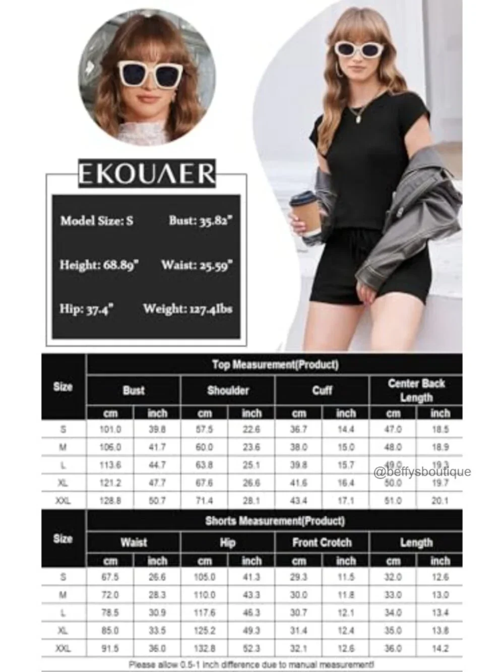 Women's Short Sleeve Jumpsuit with Pockets Summer Casual Crewneck Romper